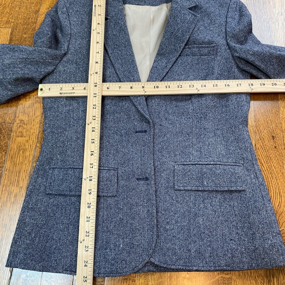 Pendleton Heather Blue Herringbone Wool Blaze - image 8